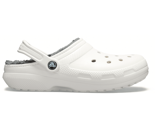 Classic Lined Clog - White / Grey