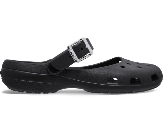 Classic Metallic Buckle Ballet - Black / Silver