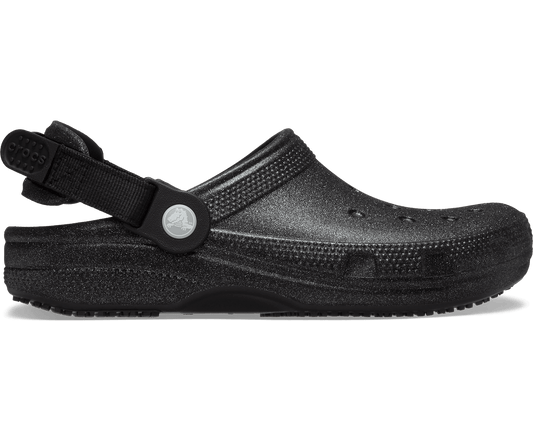Classic Work Graphic Clog - Black Glitter