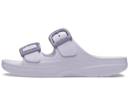 Saturday Enamel Buckle Sandal - Purple Halo