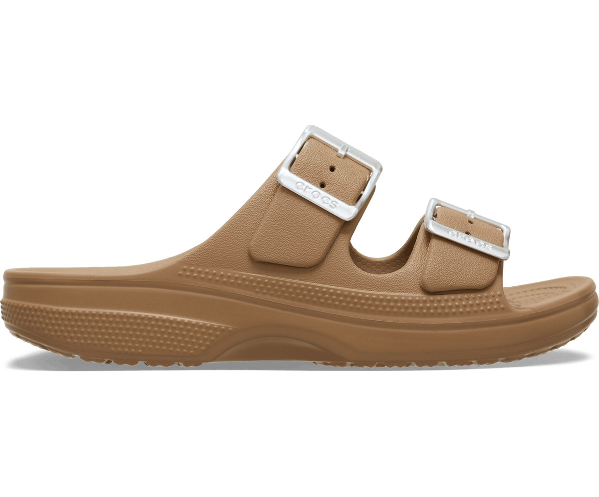 Saturday Metallic Buckle Sandal - Sepia / Silver