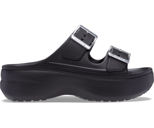 Women's Saturday Platform Metallic Buckle Sandal - Black / Silver